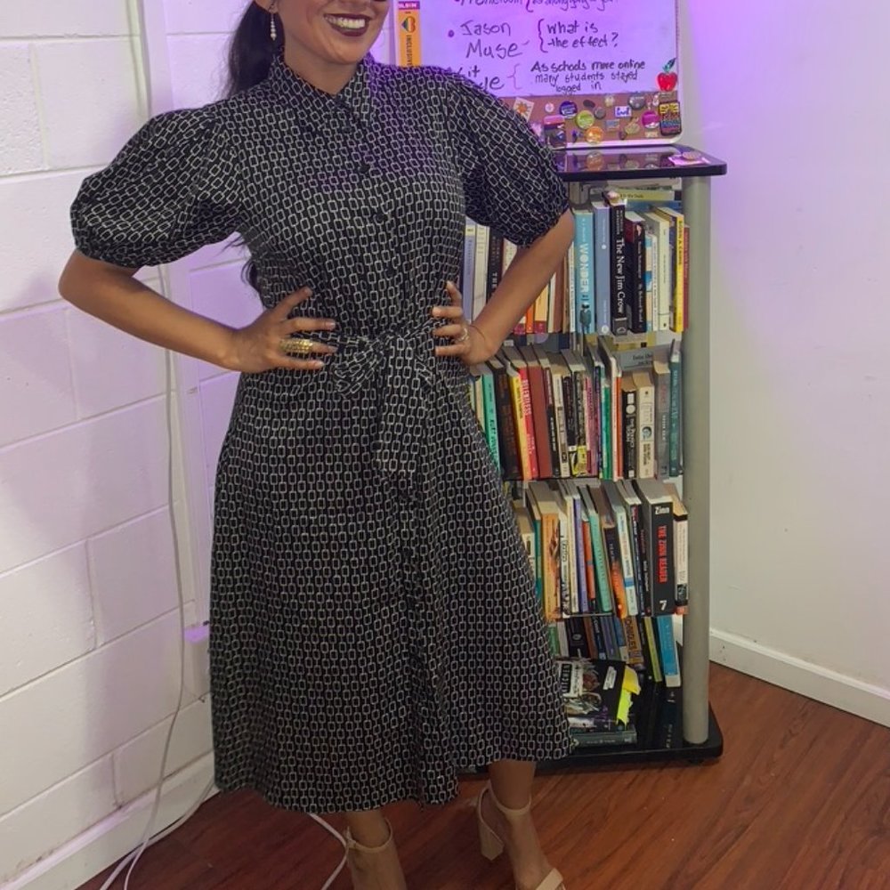 Women's Puff Elbow Sleeve A-Line Dress - Who What Wear